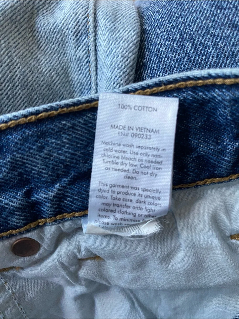 PACSUN Light & Dark Wash Two-Tone Colorblock Ankle Denim Straights Jeans Size 27